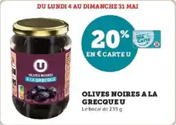 Super U Olives noires a la grecque u offre