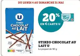 Super U Stikeo chocolat au lait u offre