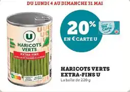 Super U Haricots verts extra-fins u offre