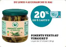 Super U Piments verts au vinaigre u offre