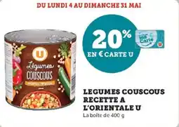 Super U Legumes couscous recette a l'orientale u offre
