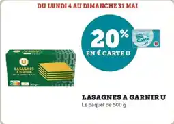 Super U Lasagnes a garnir u offre
