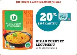 Super U Riz au curry et legumes u offre