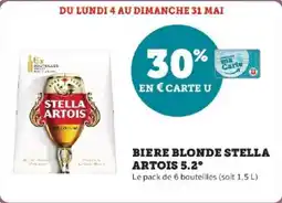 Super U Biere blonde stella artois 5.2° offre