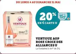 Super U Ventoux aop rose croix des alliances u offre