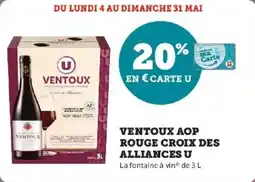 Super U Ventoux aop rouge croix des alliances u offre
