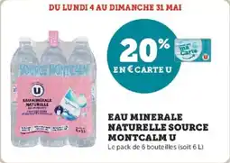 Super U Eau minerale naturelle source montcalm u offre