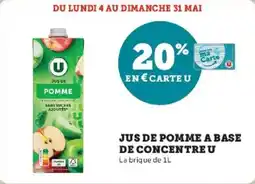 Super U Jus de pomme a base de concentre u offre