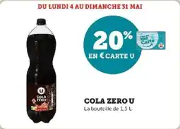 Super U Cola zero u offre