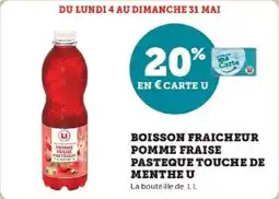 Super U Boisson fraicheur pomme fraise pasteque touche de menthe u offre