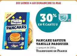 Super U Pancake saveur vanille pasquier offre