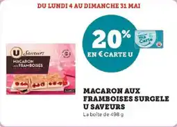 Super U Macaron aux framboises surgele u saveurs offre