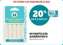 Super U 80 pastilles adhesives offre