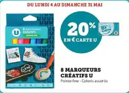 Super U 8 marqueurs créatifs u offre