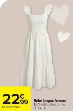 Carrefour Robe longue femme offre