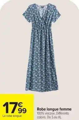 Carrefour Robe longue femme offre