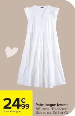 Carrefour Robe longue femme offre