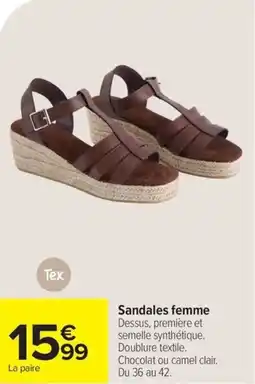 Carrefour Sandales femme offre