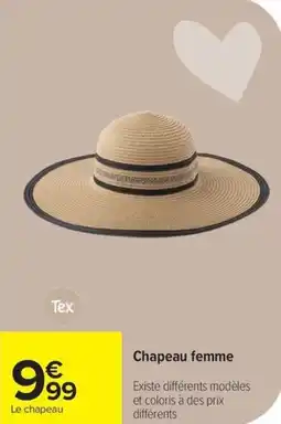 Carrefour Chapeau femme offre