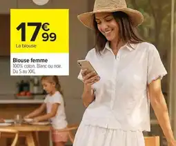 Carrefour Blouse femme offre