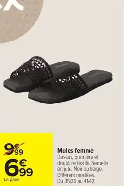 Carrefour Mules femme offre