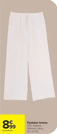 Carrefour Pantalon femme offre