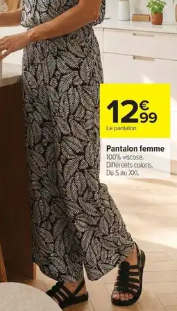 Carrefour Pantalon femme offre