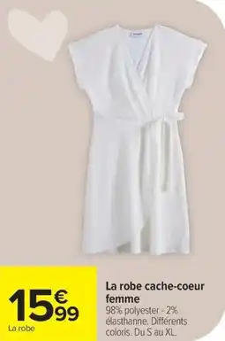Carrefour La robe cache-coeur femme offre