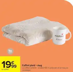 Carrefour Coffret plaid + mug offre