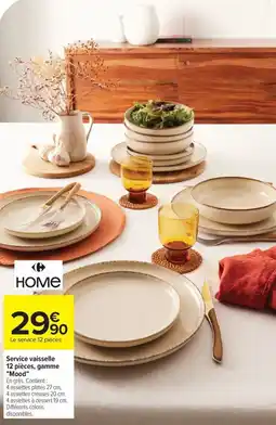 Carrefour Service vaisselle 12 pièces gamme mood offre