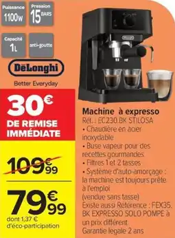 Carrefour Machine à expresso offre