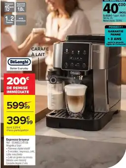 Carrefour Expresso broyeur offre
