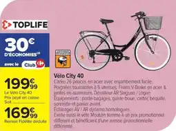 Carrefour Vélo city 40 offre