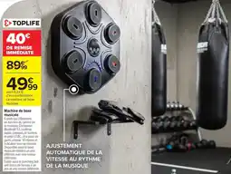 Carrefour Toplife machine de boxe musicale offre