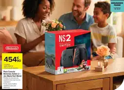Carrefour Pack console nintendo switch 2 + jeu mario kart world offre