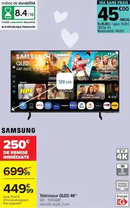 Carrefour Téléviseur QLED 4K offre