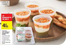 Carrefour 4 verrines pesto tomates et mozzarella mix buffet offre