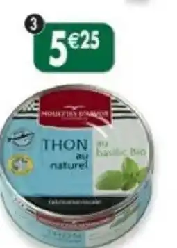 Maximo Thon listao au naturel et au basilic bio offre