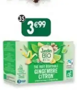 Maximo Thé vert gingembre citron extraits de citron et citron vert offre