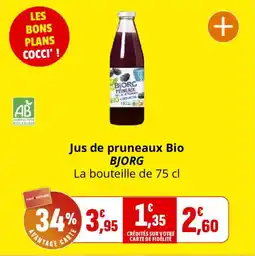 Coccinelle Express Jus de pruneaux bio bjorg offre