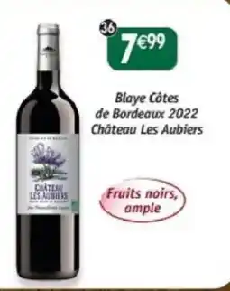Maximo Blaye côtes de bordeaux 2022 château les aubiers offre