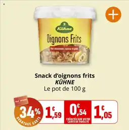 Coccinelle Express KÜHNE Snack d'oignons frits offre