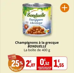 Coccinelle Express BONDUELLE Champignons à la grecque offre
