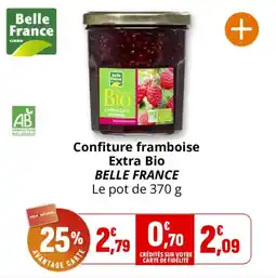 Coccinelle Express BELLE FRANCE Confiture framboise Extra Bio offre