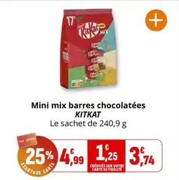 Coccinelle Express KITKAT Mini mix barres chocolatées offre