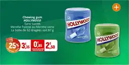Coccinelle Express HOLLYWOOD Chewing gum Sans sucres Menthe fraîche ou Menthe verte offre