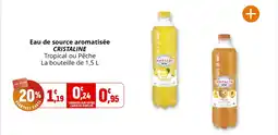 Coccinelle Express CRISTALINE Eau de source aromatisée Tropical ou Pêche offre