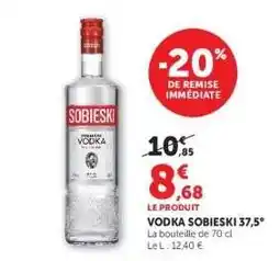 Hyper U Vodka Sobieski 37,5° offre