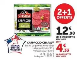 Hyper U Carpaccio CHARAL offre