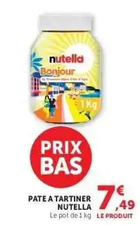 Hyper U Pâte À Tartiner Nutella offre